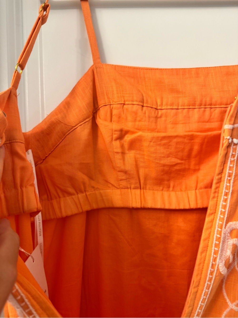 Lilly Pulitzer Orange Sleeveless Embroidered Dress - Picture 6 of 8